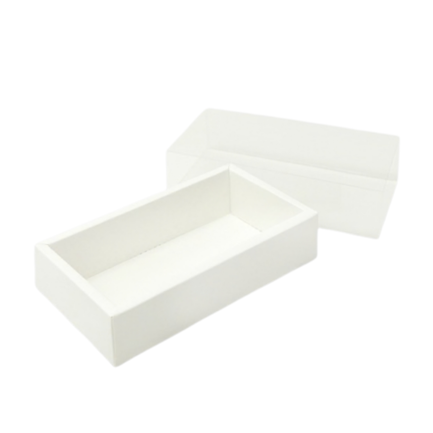 Set 4 buc – cutie carton albă cu fereastră, 18x10x6 cm – imagine 3