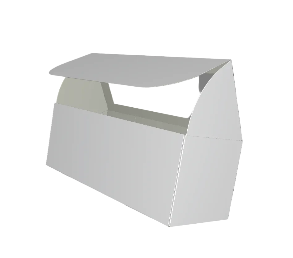 Cutie carton albă autoformare cu fereastră, 35x12x12 cm – imagine 3