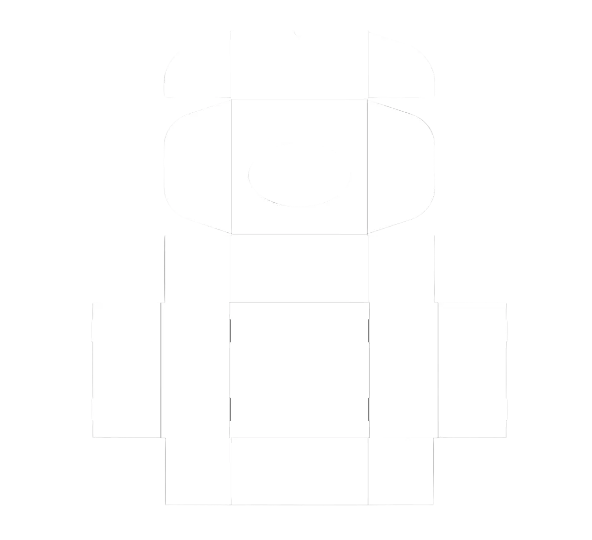 Cutie carton albă autoformare cu fereastră, 12x12x6 cm – imagine 2