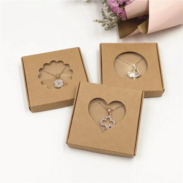 Cutie carton natur, 6x6x1.5 cm – Bujuteri Kraft – imagine 7