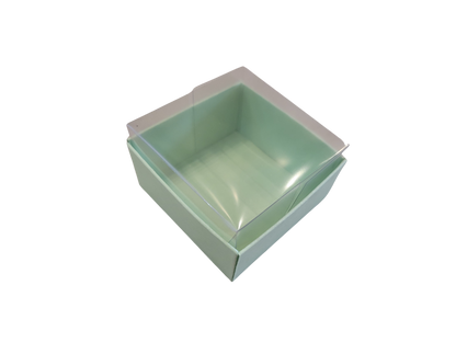 Set 10, Cutie elegantă din carton colorat cu capac transparent din acetofan