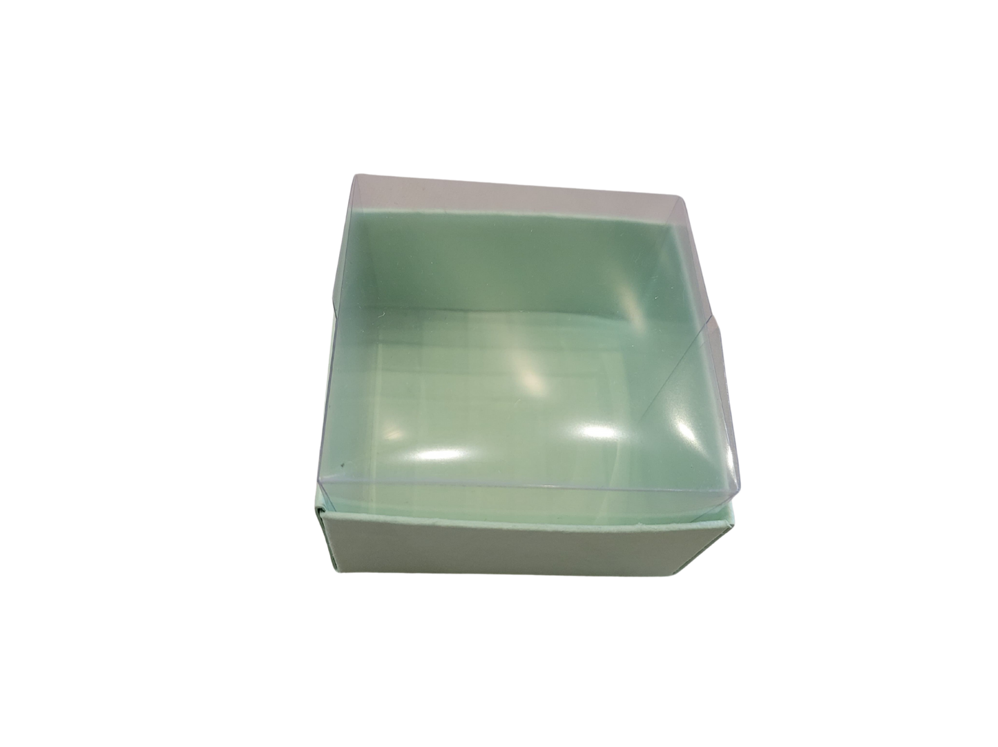 Set 10, Cutie elegantă din carton colorat cu capac transparent din acetofan