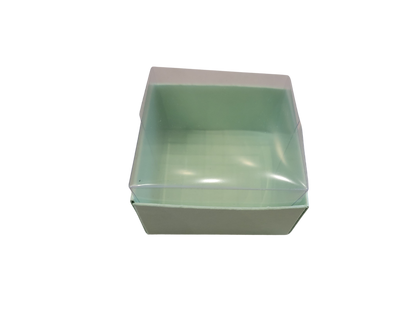 Set 10, Cutie elegantă din carton colorat cu capac transparent din acetofan