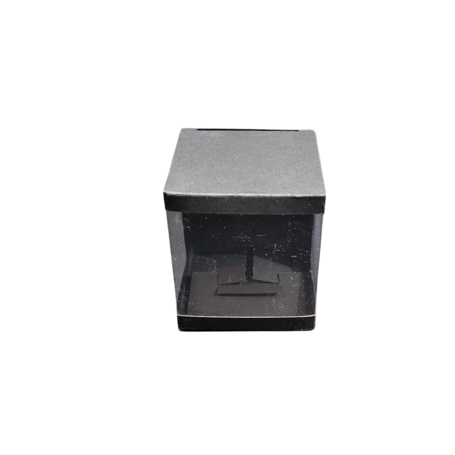 Cutie neagră cu fereastră pe 3 laturi – 7.5x7.5x8.4 cm