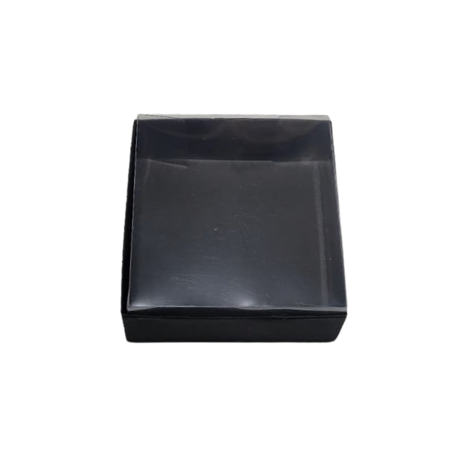 Set 10 Cutii Elegante din Carton Neagra cu Capac Transparent din Acetofan 10x10x5 cm – Ambalaj Premium