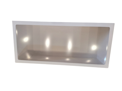 Cutie carton albă corp și capac cu capac transparent, 40x18x12 cm