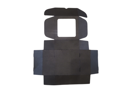 Cutie Neagra Autoformare cu Fereastră 8x8x3.5 cm
