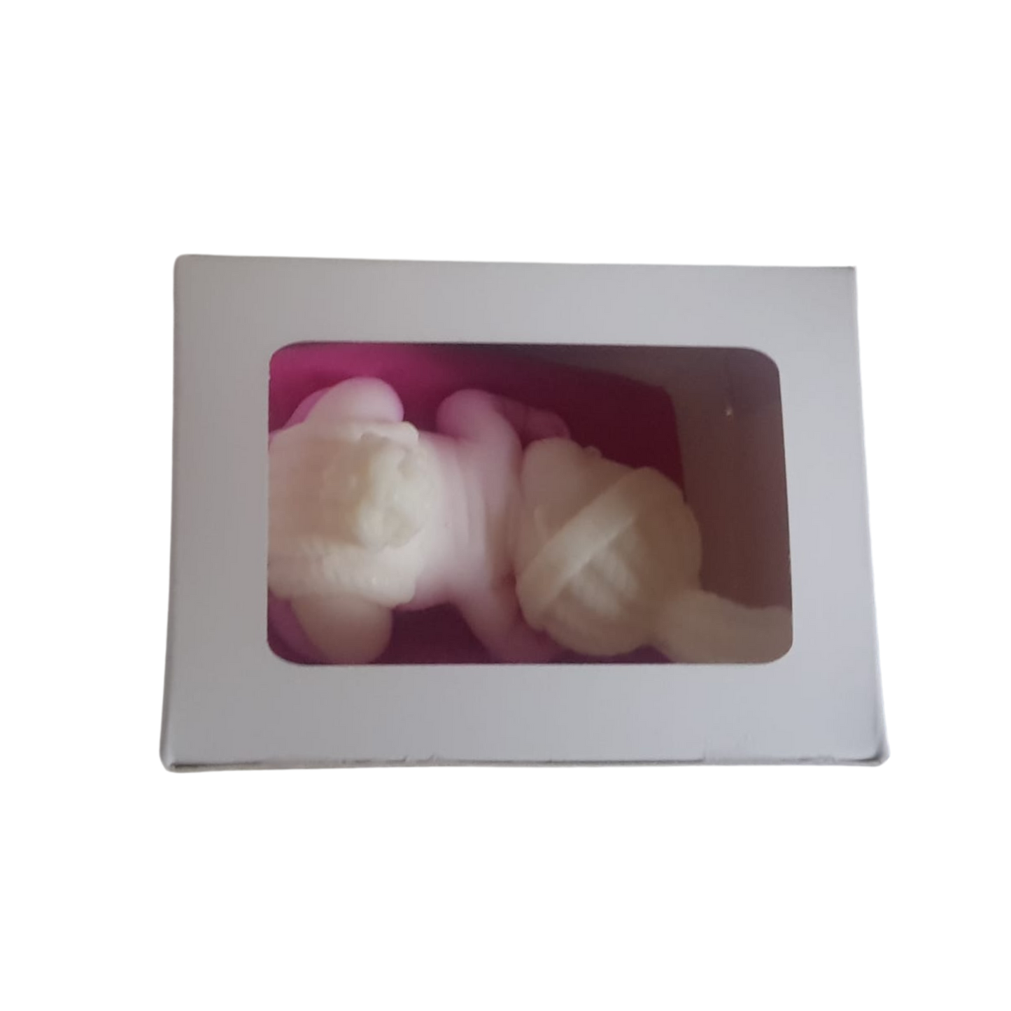 Cutie Carton Albă cu Fereastră din 7.5x5.6x4.25cm, 300g/mp (bebelus)