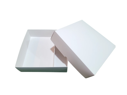 Cutie carton albă, 20x20x6 cm – Detașabil