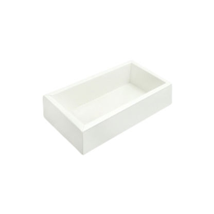 Set 4 buc – cutie carton albă cu fereastră, 18x10x6 cm – imagine 2