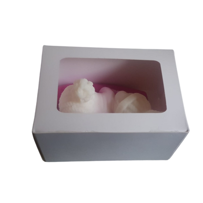 Cutie carton albă cu fereastră, 7.5x5.6x4.25 cm – Bebeluș – imagine 7