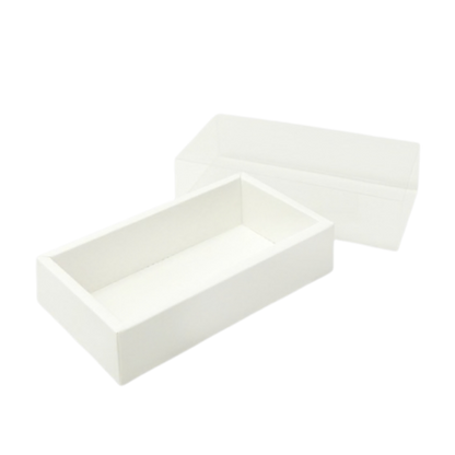 Set 4 buc – cutie carton albă cu fereastră, 18x10x6 cm – imagine 3