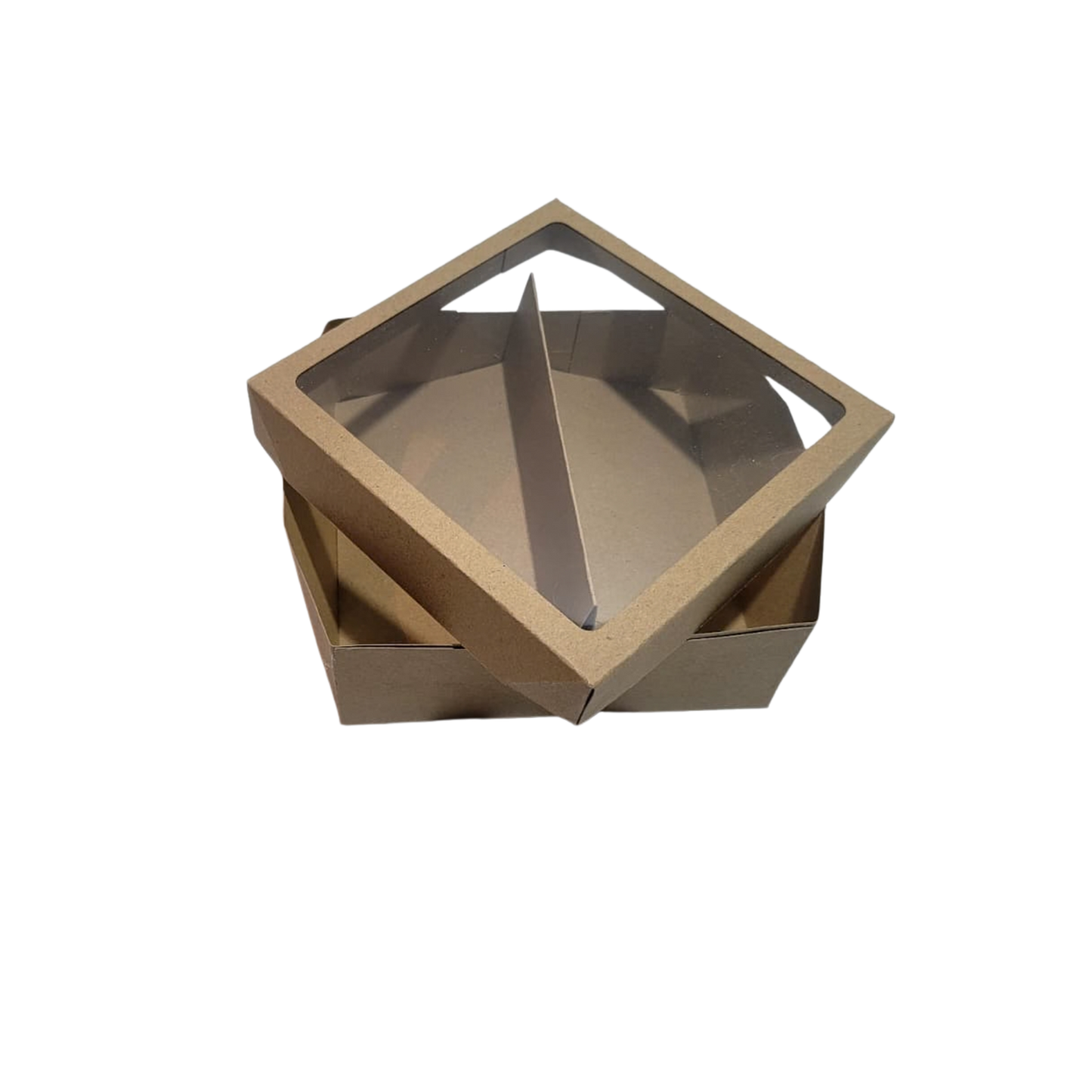 Cutie cu capac și fereastră din acetofan – 15x15x5 cm