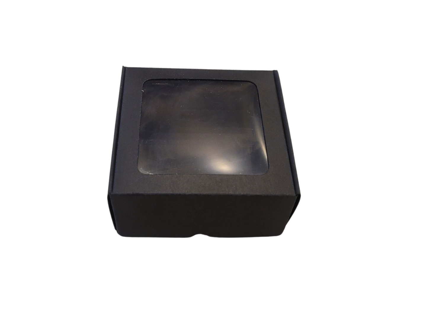 Cutie Neagra Autoformare cu Fereastră 8x8x3.5 cm