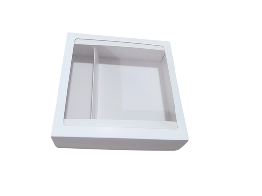 Cutie cu capac și fereastră din acetofan – 15x15x5 cm