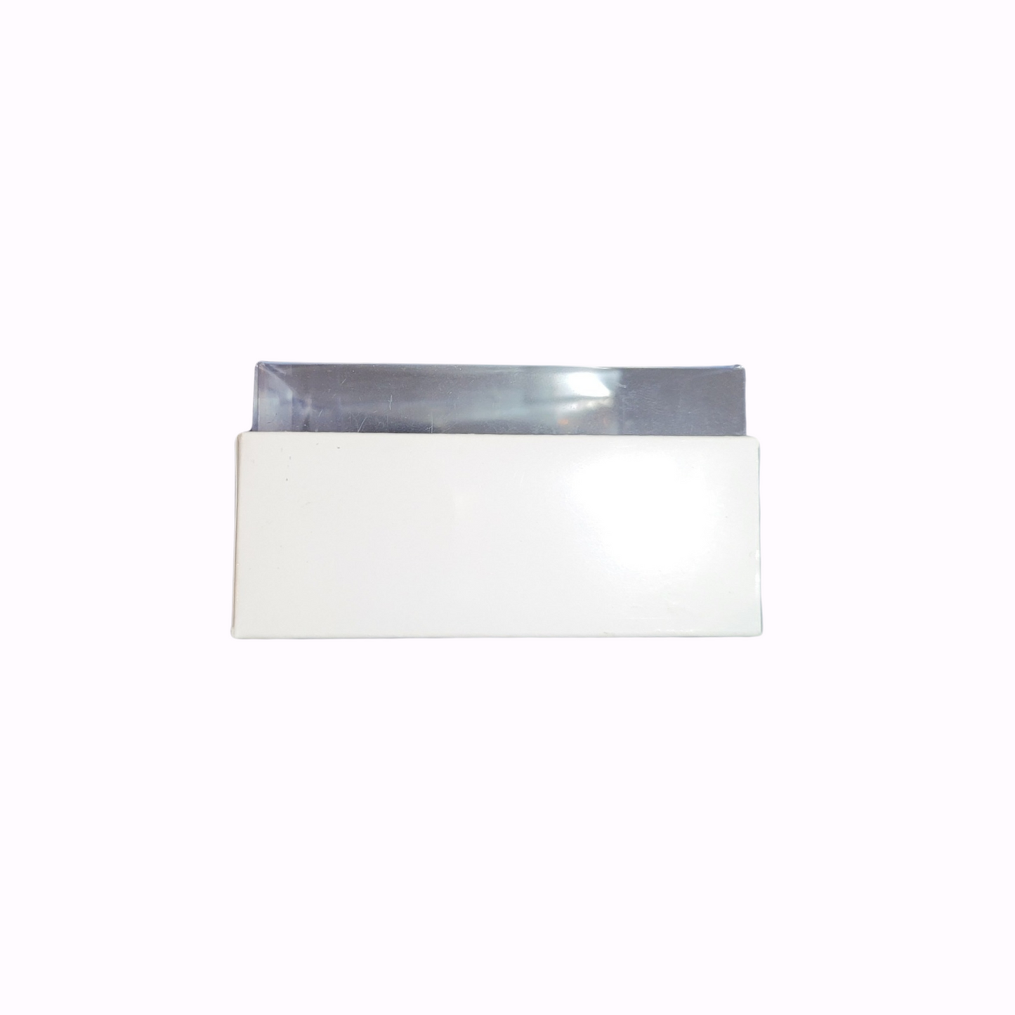 Cutie Carton Albă cu capac din Acetofan transparent 6.5x6.5x4 cm