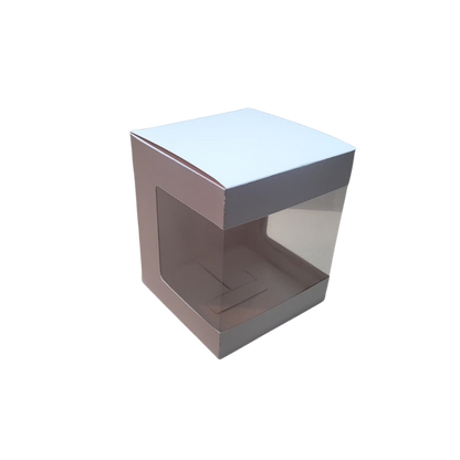 Cutie carton albă cu fereastră pe laturi, 13x13x15.5 cm – Pe – imagine 4