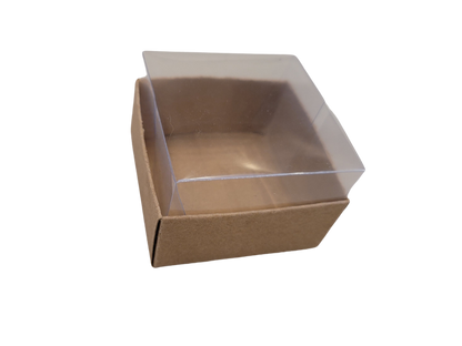 Set 10, Cutie elegantă din carton colorat cu capac transparent din acetofan