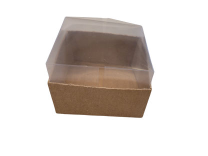 Set 10, Cutie elegantă din carton colorat cu capac transparent din acetofan