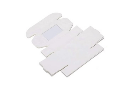 Cutie carton albă autoformare cu fereastră, 20x7.5x4 cm – imagine 2