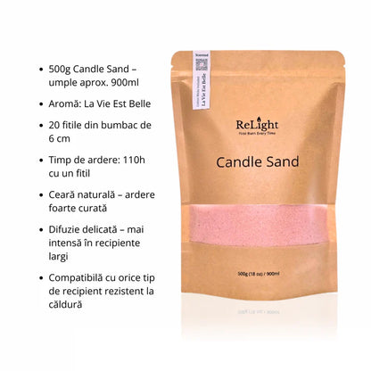 La Vie Est Belle – Candle Sand Parfumat cu Fitile din Bumbac