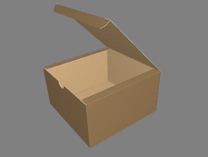 Cutie carton natur, 12.8x12.8x7.2 cm – Kraft