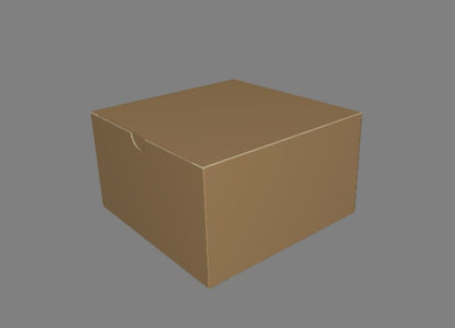 Cutie carton natur, 12.8x12.8x7.2 cm – Kraft – imagine 2