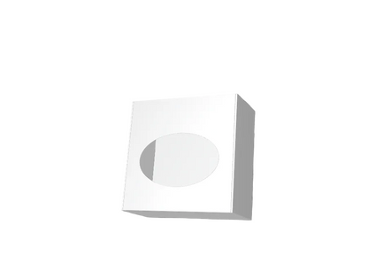 Cutie carton albă autoformare cu fereastră, 12x12x6 cm