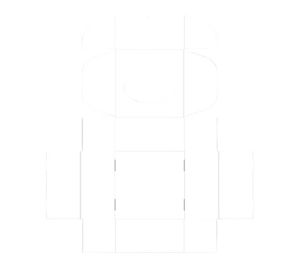 Cutie carton albă autoformare cu fereastră, 12x12x6 cm – imagine 2