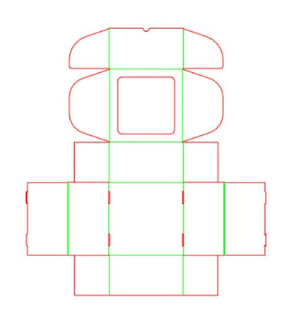 Cutie Alba Autoformare cu Fereastră 8x8x3.5 cm