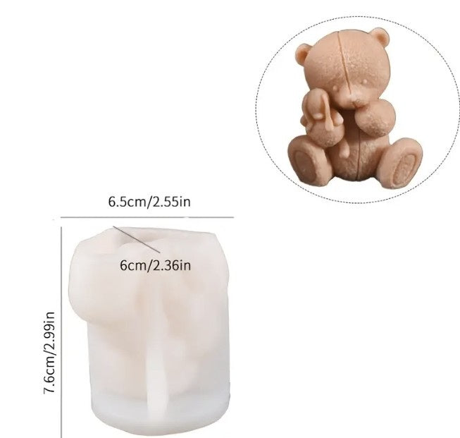 Cutie Carton Albă cu Fereastră din 7.5x5.5x2.5cm, 300g/mp (Urs 3D a)
