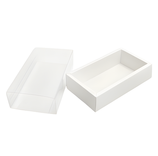 Cutie alba carton 20x15x6 cm cu fereastra glisanta
