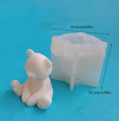 Cutie carton albă cu fereastră, 9.6x7.4x9.3 cm – Urs – imagine 2
