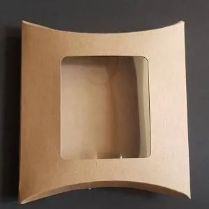 Cutie pernuta - Pillow boxes kraft natur 10.7x6cm