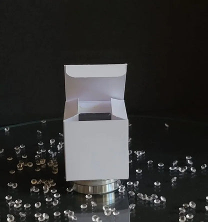 Cutie carton albă cu fereastră, 4x4x4 cm – imagine 4