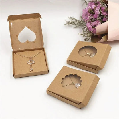 Cutie carton natur, 6x6x1.5 cm – Bujuteri Kraft – imagine 6
