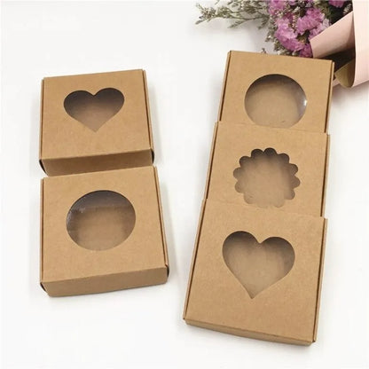 Cutie carton natur, 6x6x1.5 cm – Bujuteri Kraft – imagine 2