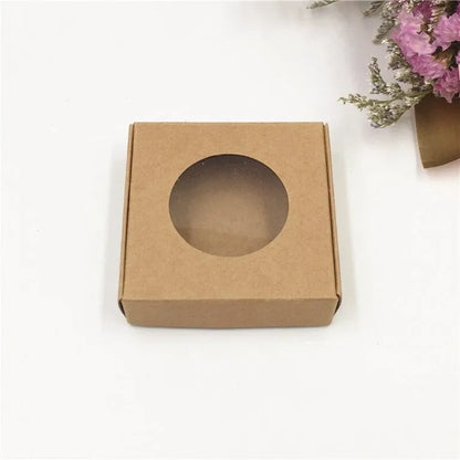 Cutie carton natur, 6x6x1.5 cm – Bujuteri Kraft – imagine 4