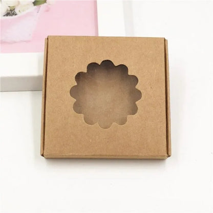 Cutie carton natur, 6x6x1.5 cm – Bujuteri Kraft – imagine 5