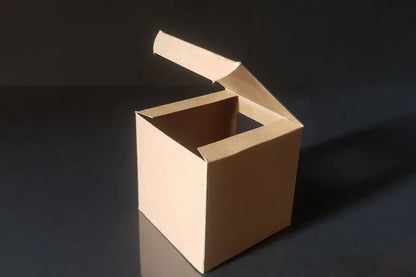 Cutie carton natur cu fereastră, 6.5x6.5x6.5 cm – imagine 3