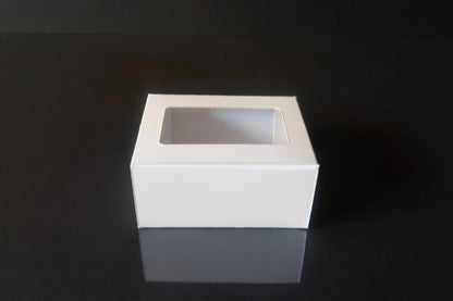 Cutie carton albă cu fereastră, 6.5x5x3 cm – imagine 2