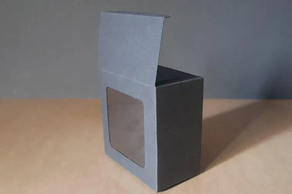 Cutie carton neagră cu fereastră, 8.1x8.1x4.5 cm – imagine 6