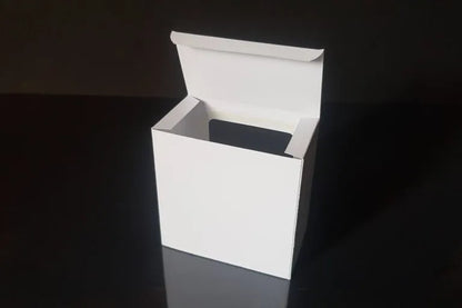 Cutie carton albă cu fereastră, 8.1x8.1x4.5 cm – imagine 3