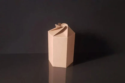 Cutie carton natur, 7x10 cm – Hexagon – imagine 2
