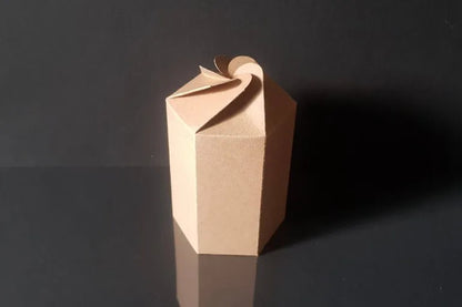 Cutie carton natur, 7x10 cm – Hexagon