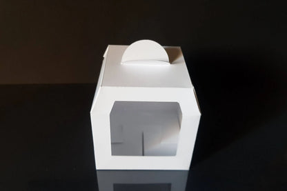 Cutie carton albă cu fereastră, 9x9x7 cm – imagine 2
