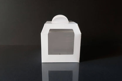 Cutie carton albă cu fereastră, 9x9x7 cm – imagine 7