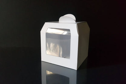 Cutie carton albă cu fereastră, 9x9x7 cm – imagine 8