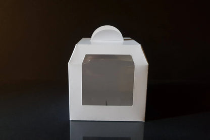 Cutie carton albă cu fereastră, 9x9x7 cm – imagine 5