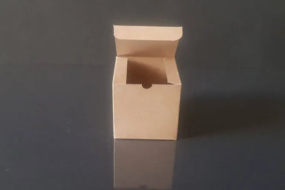 Cutie carton natur cu fereastră, 5x5x5 cm – imagine 3